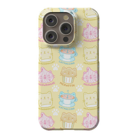 Cute Cat Snacks Pattern Phone Case