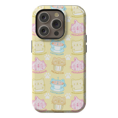 Cute Cat Snacks Pattern Phone Case