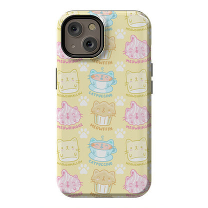 Cute Cat Snacks Pattern Phone Case