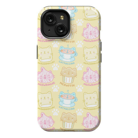 Cute Cat Snacks Pattern Phone Case