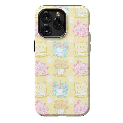 Cute Cat Snacks Pattern Phone Case