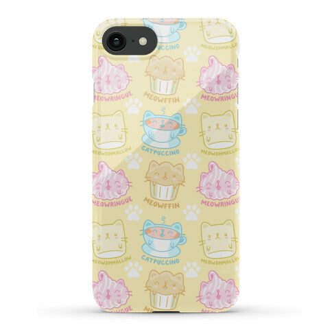 Cute Cat Snacks Pattern Phone Case