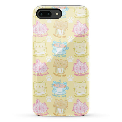 Cute Cat Snacks Pattern Phone Case