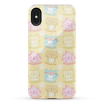 Cute Cat Snacks Pattern Phone Case