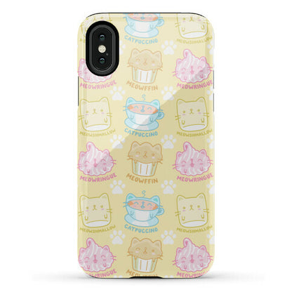 Cute Cat Snacks Pattern Phone Case