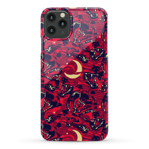 Occult Werewolf Moon Pattern Phone Case