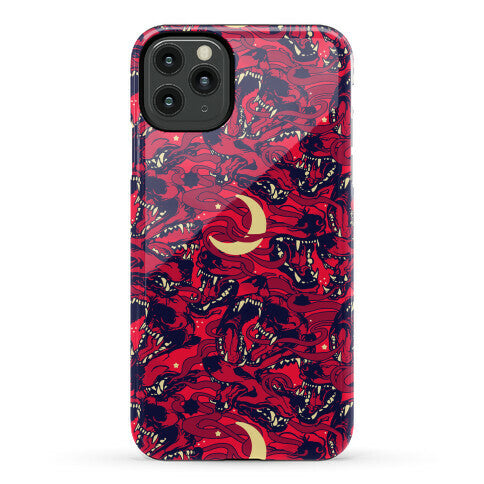 Occult Werewolf Moon Pattern Phone Case