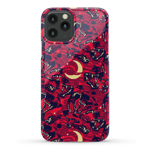 Occult Werewolf Moon Pattern Phone Case