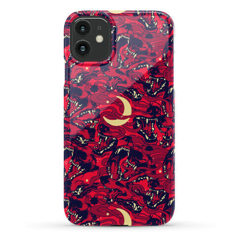 Occult Werewolf Moon Pattern Phone Case