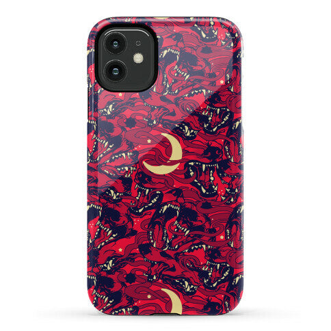 Occult Werewolf Moon Pattern Phone Case