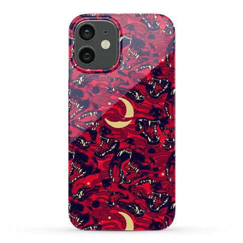 Occult Werewolf Moon Pattern Phone Case