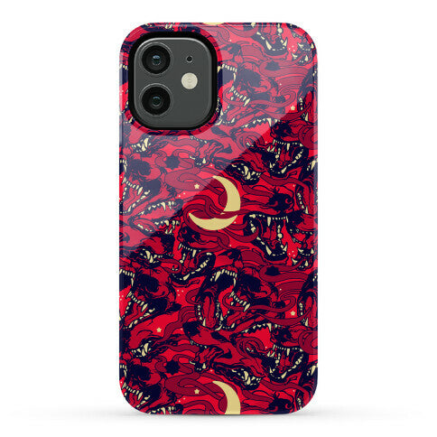 Occult Werewolf Moon Pattern Phone Case