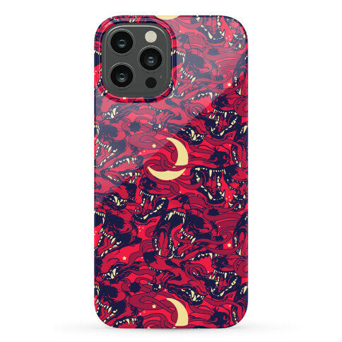 Occult Werewolf Moon Pattern Phone Case