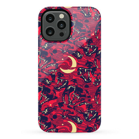 Occult Werewolf Moon Pattern Phone Case