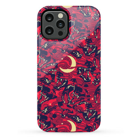 Occult Werewolf Moon Pattern Phone Case