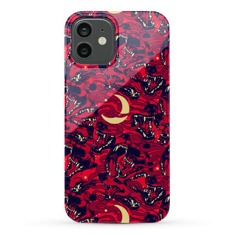 Occult Werewolf Moon Pattern Phone Case