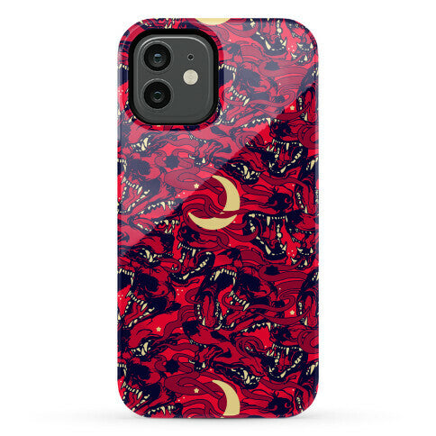 Occult Werewolf Moon Pattern Phone Case