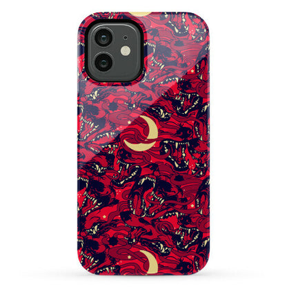 Occult Werewolf Moon Pattern Phone Case