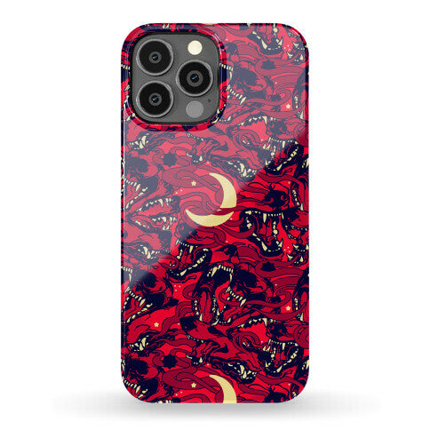 Occult Werewolf Moon Pattern Phone Case