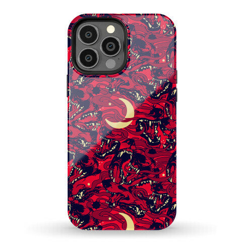 Occult Werewolf Moon Pattern Phone Case