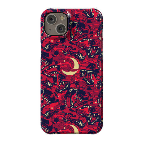 Occult Werewolf Moon Pattern Phone Case