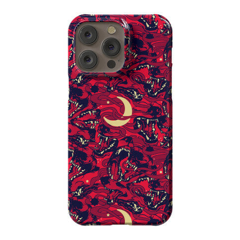 Occult Werewolf Moon Pattern Phone Case