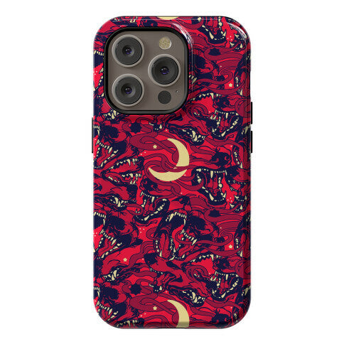 Occult Werewolf Moon Pattern Phone Case
