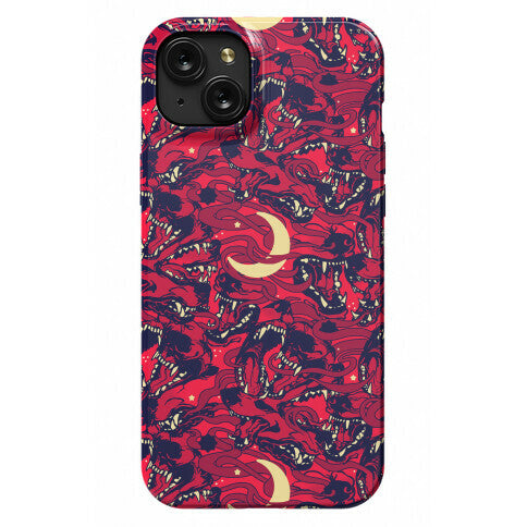 Occult Werewolf Moon Pattern Phone Case