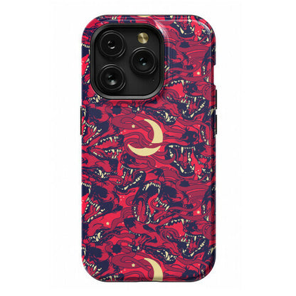 Occult Werewolf Moon Pattern Phone Case