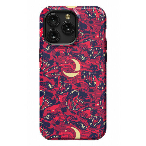 Occult Werewolf Moon Pattern Phone Case