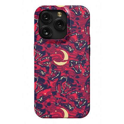 Occult Werewolf Moon Pattern Phone Case