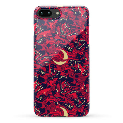 Occult Werewolf Moon Pattern Phone Case
