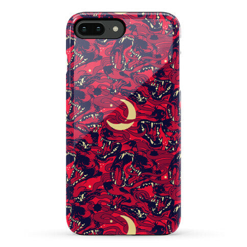 Occult Werewolf Moon Pattern Phone Case