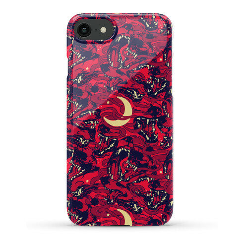 Occult Werewolf Moon Pattern Phone Case