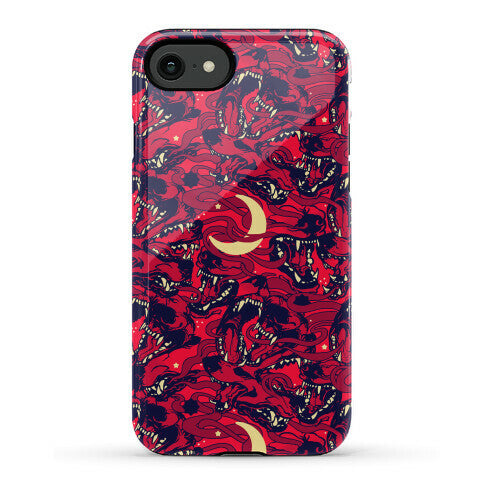 Occult Werewolf Moon Pattern Phone Case
