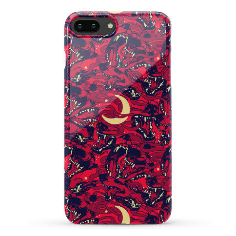 Occult Werewolf Moon Pattern Phone Case