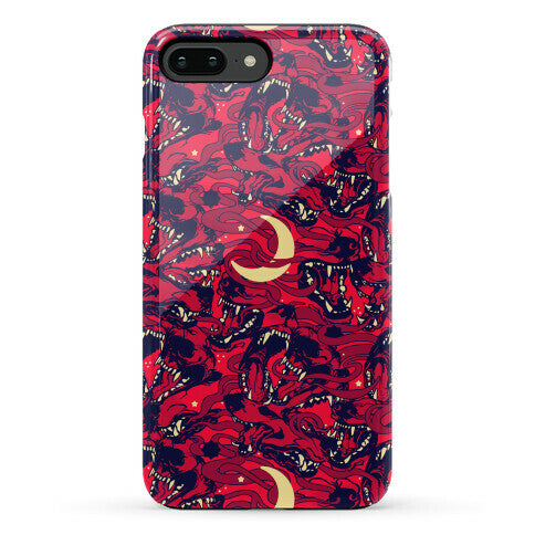 Occult Werewolf Moon Pattern Phone Case
