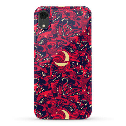 Occult Werewolf Moon Pattern Phone Case