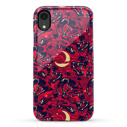 Occult Werewolf Moon Pattern Phone Case