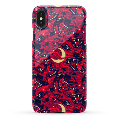 Occult Werewolf Moon Pattern Phone Case