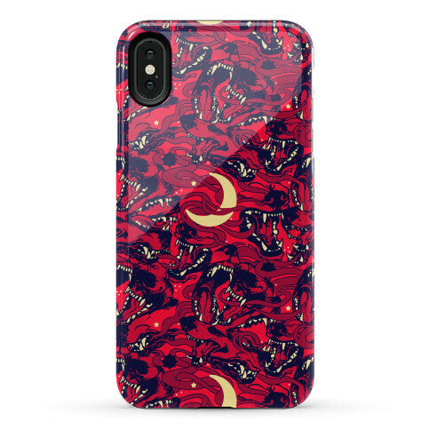 Occult Werewolf Moon Pattern Phone Case