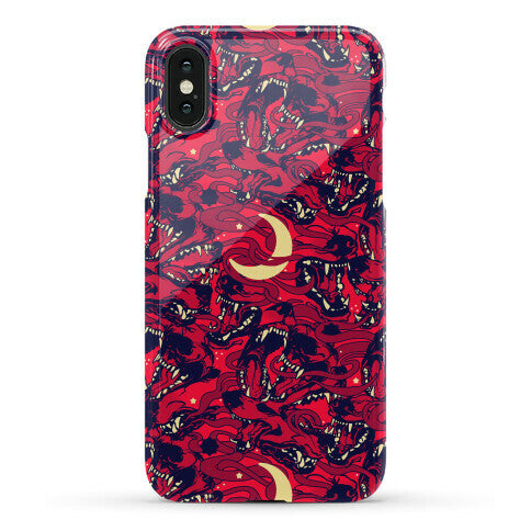 Occult Werewolf Moon Pattern Phone Case