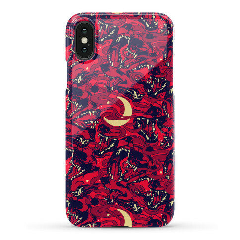 Occult Werewolf Moon Pattern Phone Case