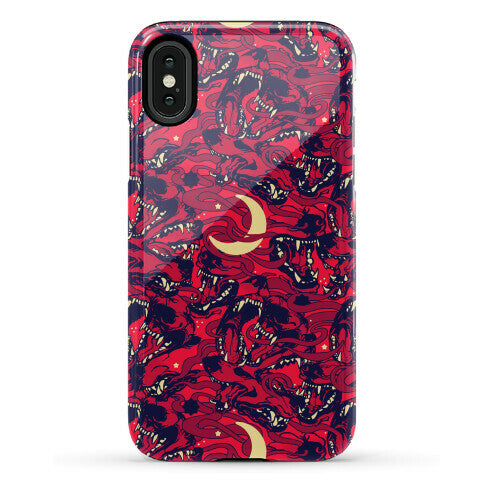 Occult Werewolf Moon Pattern Phone Case