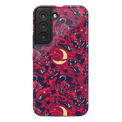 Occult Werewolf Moon Pattern Phone Case