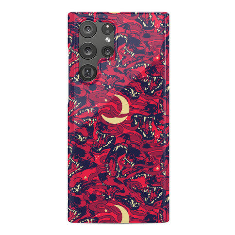 Occult Werewolf Moon Pattern Phone Case