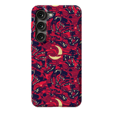Occult Werewolf Moon Pattern Phone Case