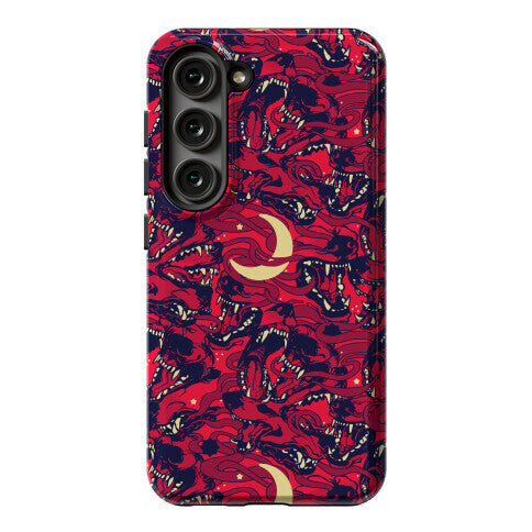 Occult Werewolf Moon Pattern Phone Case