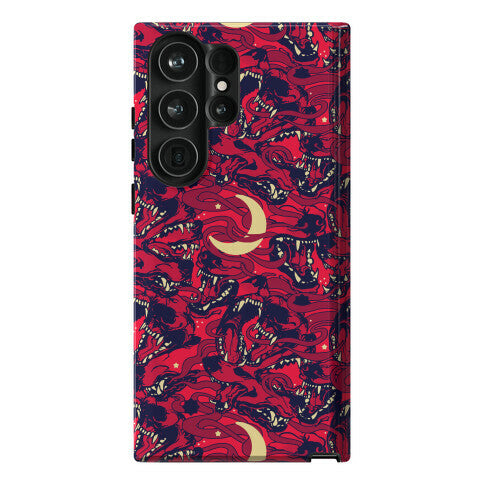 Occult Werewolf Moon Pattern Phone Case