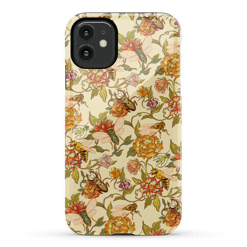 Florals & Hidden Insects Phone Case